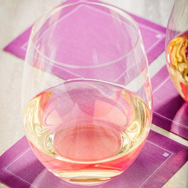 Restaurantware Luxenap Square Purple Cotton Cocktail Napkin - Organic Disposable - 4 1/2" X 4 1/2" - 500 Count Box