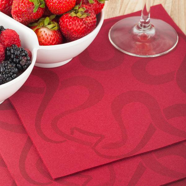 Restaurantware Luxenap Square Vintage Bordeaux Paper Napkin - Air Laid - 15 3/4" X 15 3/4" - 600 Count Box