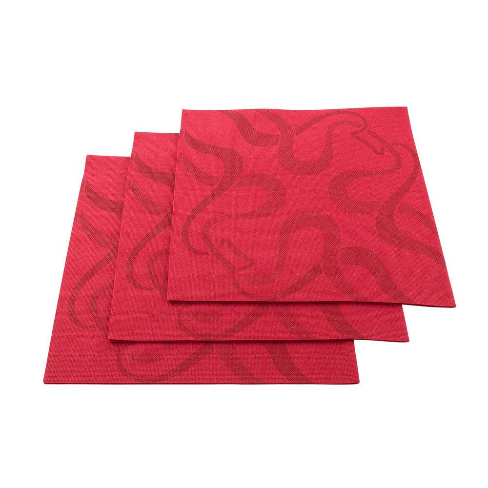 restaurantware Luxenap Square Vintage Bordeaux Paper Napkin - Air Laid - 15 3/4" x 15 3/4" - 600 count box