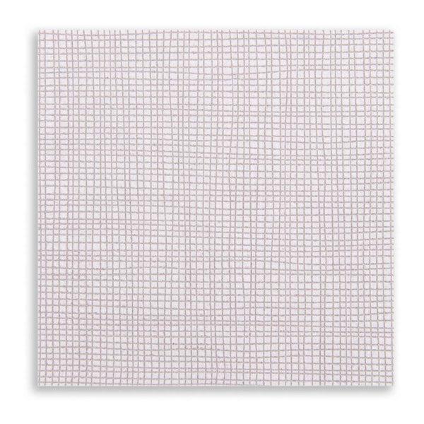 Restaurantware Luxenap Square White Paper Cocktail Napkin - Micropoint 2-Ply With Gray Threads - 7 3/4" X 7 3/4" - 4800 Count Box