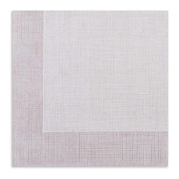 Restaurantware Luxenap Square White Paper Napkin - Air Laid With Gray Threads - 15 3/4" X 15 3/4" - 600 Count Box