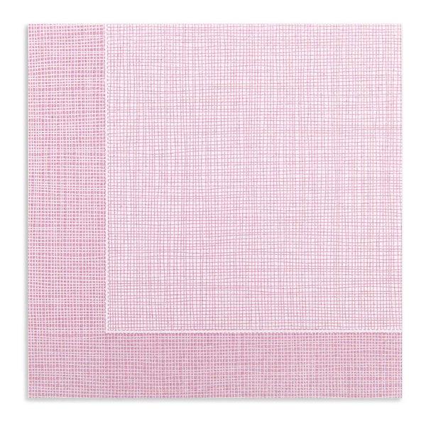 Restaurantware Luxenap Square White Paper Napkin - Super Lux With Burgundy Threads - 15 3/4" X 15 3/4" - 600 Count Box