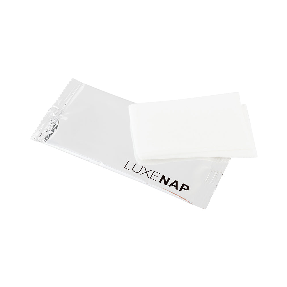 restaurantware Luxenap White Moist Towelette - Lavender-Scented - 5 1/4" x 2 1/2" - 100 count box