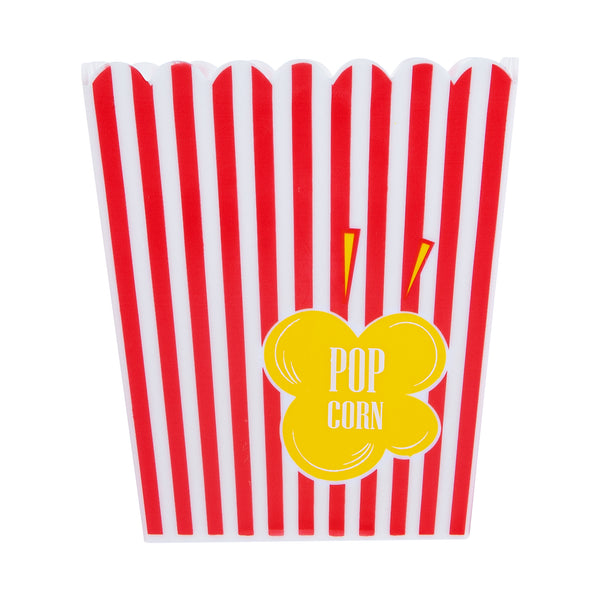 Restaurantware Maxi Serve 16 Oz Red Plastic Popcorn Container - 10 Count Box
