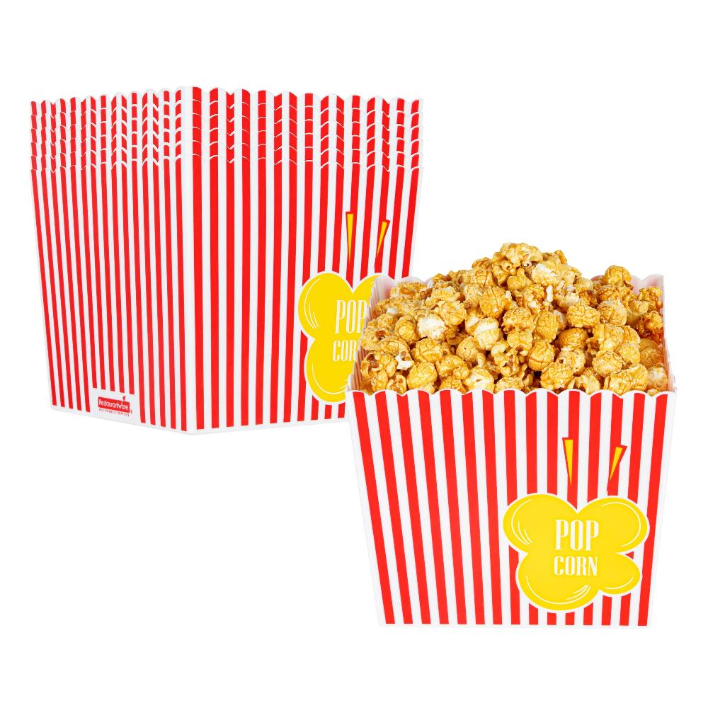 restaurantware Maxi Serve 165 oz Red Plastic Popcorn Bucket - 10 count box