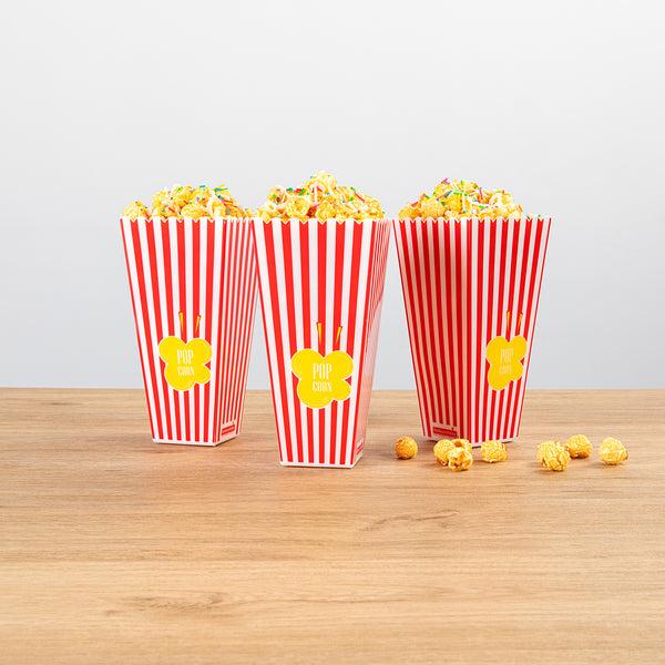 Restaurantware Maxi Serve 40 Oz Red Plastic Popcorn Container - 10 Count Box