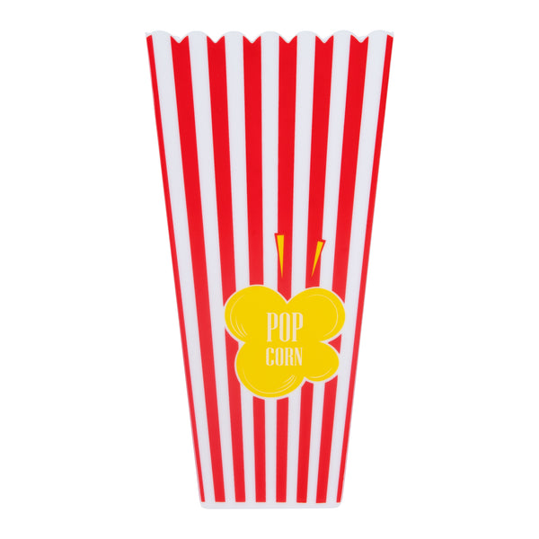 Restaurantware Maxi Serve 40 Oz Red Plastic Popcorn Container - 10 Count Box