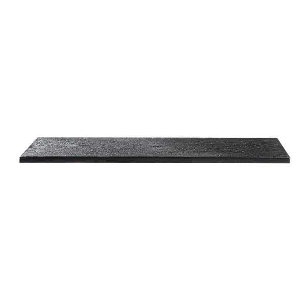 Restaurantware Maxi Serve Rectangle Black Plastic Small Plate - Faux Slate - 7" X 3 1/2" - 100 Count Box