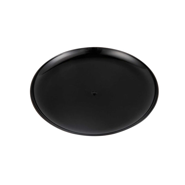 Restaurantware Maxi Serve Round Black Plastic Medium Elegant Plate - 7" X 7" - 100 Count Box
