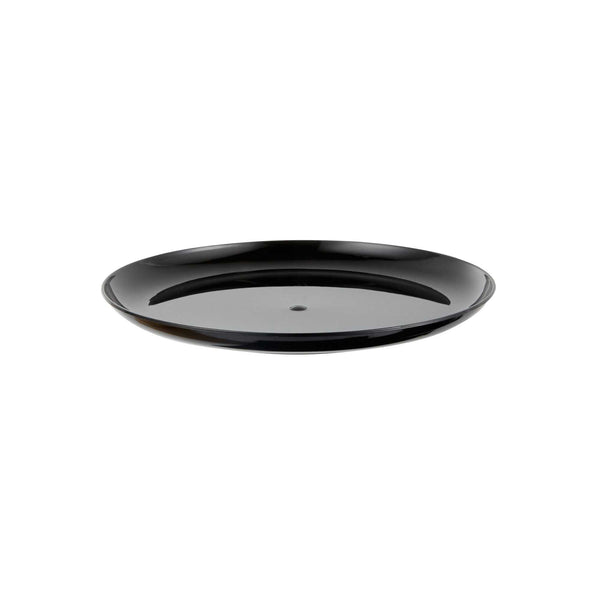 Restaurantware Maxi Serve Round Black Plastic Medium Elegant Plate - 7" X 7" - 100 Count Box