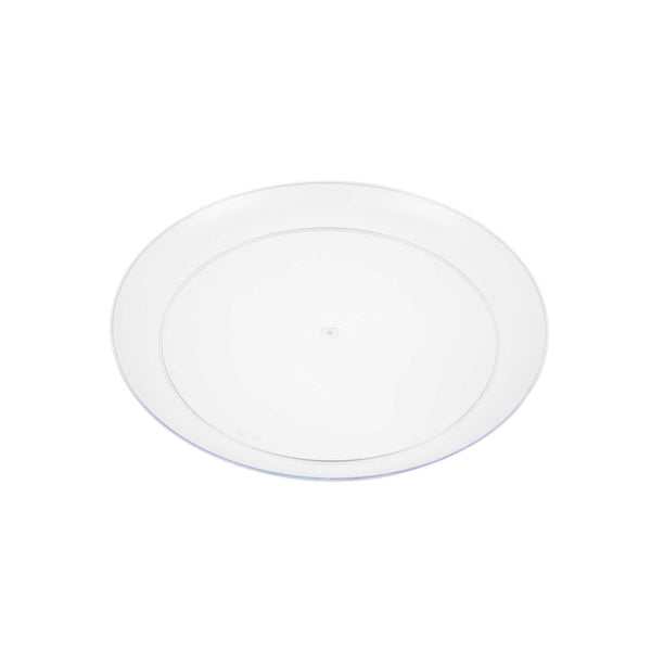 Restaurantware Maxi Serve Round Clear Plastic Elegant Plate - 9" X 9" X 1/2" - 100 Count Box