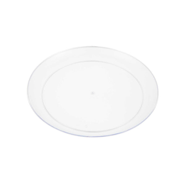 Restaurantware Maxi Serve Round Clear Plastic Medium Elegant Plate - 7" X 7" - 100 Count Box