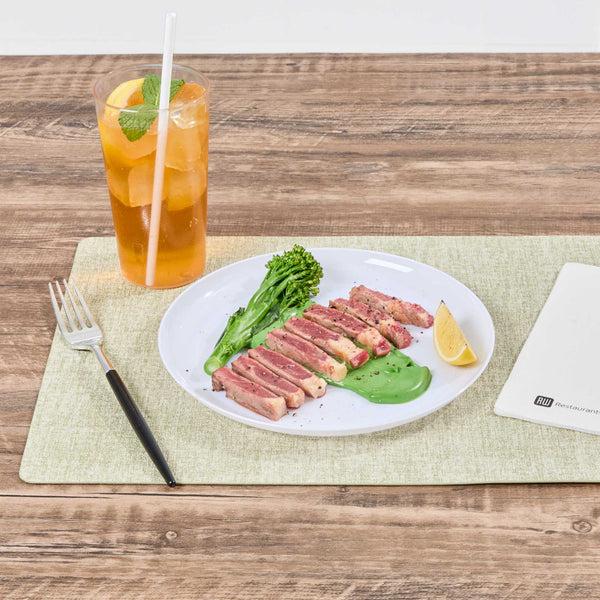 Restaurantware Maxi Serve Round White Plastic Elegant Plate - 9" X 9" X 1/2" - 100 Count Box