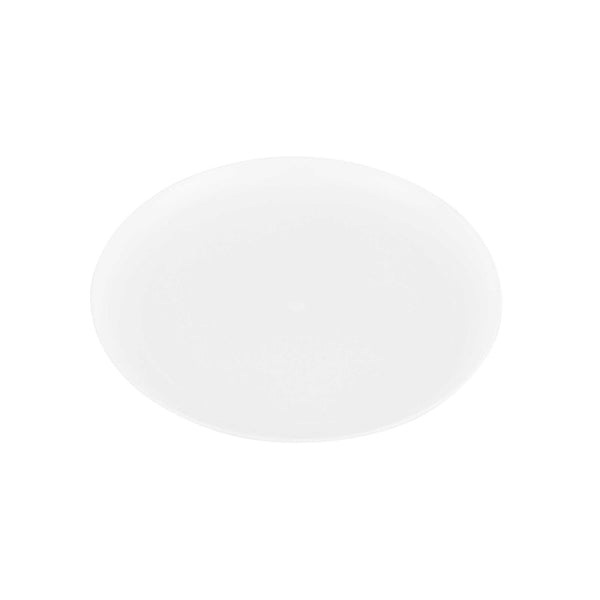 Restaurantware Maxi Serve Round White Plastic Medium Elegant Plate - 7" X 7" - 100 Count Box