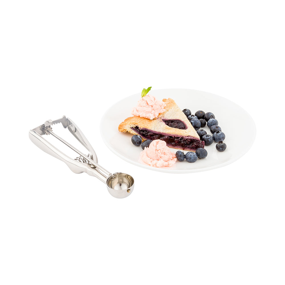 restaurantware Met Lux 0.3 oz Silver Stainless Steel #100 Ice Cream Scoop - 1 count box
