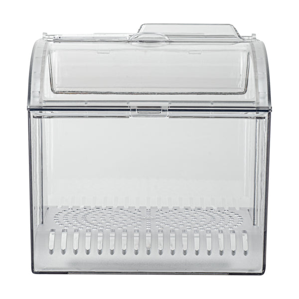 Restaurantware Met Lux 1.5 Gal Clear Plastic Topping Bin - 25 Cup With Scoop - 7 3/4" X 6 3/4" X 7 3/4" - 1 Count Box