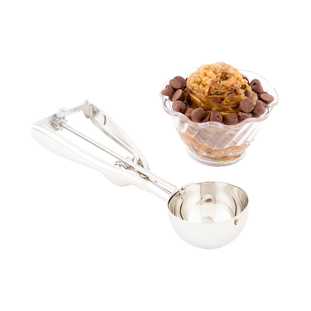 restaurantware Met Lux 1.9 oz Silver Stainless Steel #16 Ice Cream Scoop - 1 count box