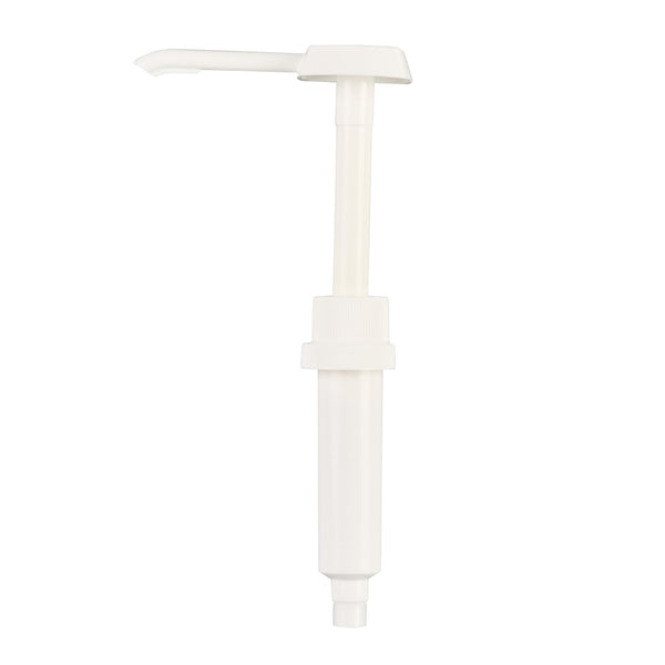 Restaurantware Met Lux 1 Oz White Plastic Condiment Pump - With 11" Trimmable Dip Tube - 1 Count Box
