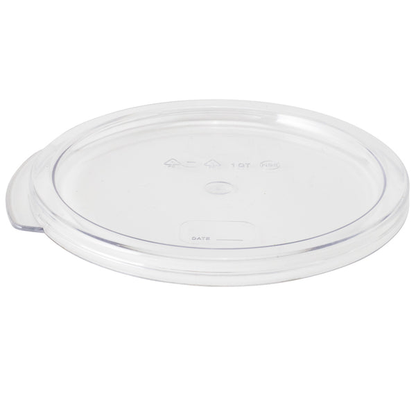 Restaurantware Met Lux 1 Qt Round Clear Plastic Food Storage Container Lid - Fits 1 Qt - 10 Count Box