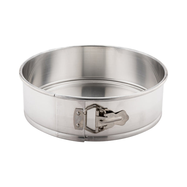 Restaurantware Met Lux 10" Silver Aluminum Springform Cake Pan - 10" X 10" X 3" - 1 Count Box