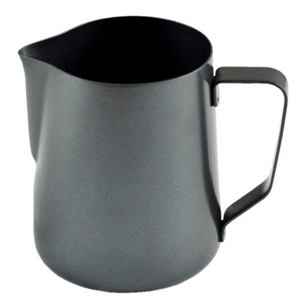 Restaurantware Met Lux 12 Oz Black Stainless Steel Milk Pitcher - 3" X 3" X 3 1/2" - 1 Count Box