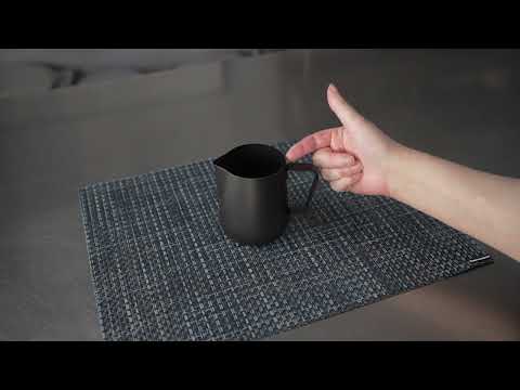 Restaurantware Met Lux 12 Oz Black Stainless Steel Milk Pitcher - 3" X 3" X 3 1/2" - 1 Count Box
