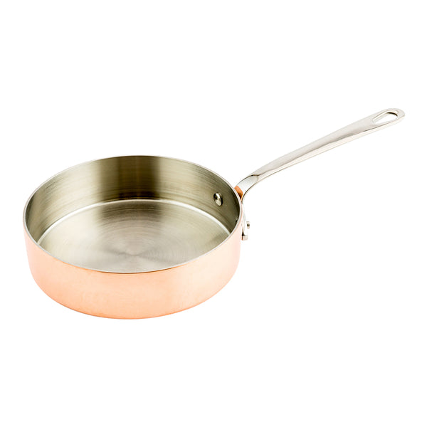 Restaurantware Met Lux 12 Oz Copper Stainless Steel Mini Saute Pan - 9" X 5" X 1 1/4" - 1 Count Box