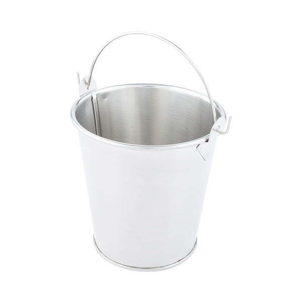 Restaurantware Met Lux 12 Oz Round Silver Stainless Steel Mini Pail - 3 1/2" X 3 1/2" X 3 1/2" - 1 Count Box