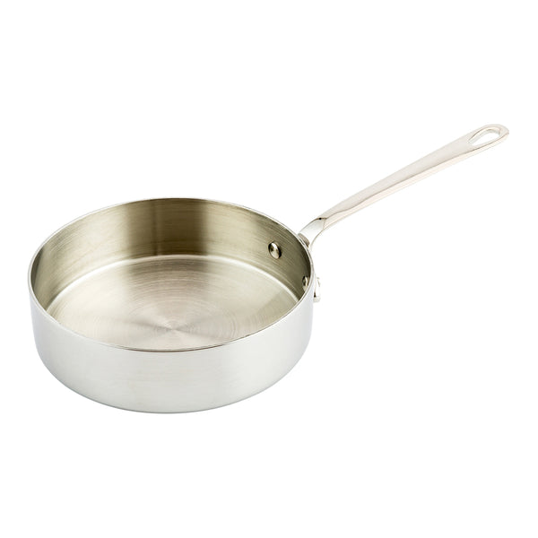 Restaurantware Met Lux 12 Oz Silver Stainless Steel Mini Saute Pan - 9" X 5" X 1 1/4" - 1 Count Box
