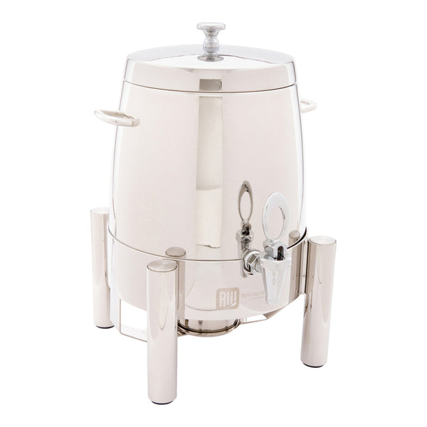 Restaurantware Met Lux 12L Round Stainless Steel Coffee Urn - 14" X 14" X 18" - 1 Count Box