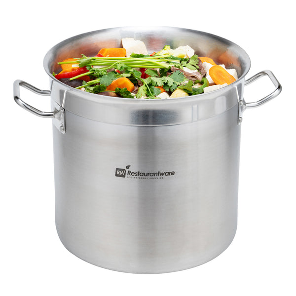 Restaurantware Met Lux 13.5 Qt Stainless Steel Stock Pot - Induction Ready - 1 Count Box