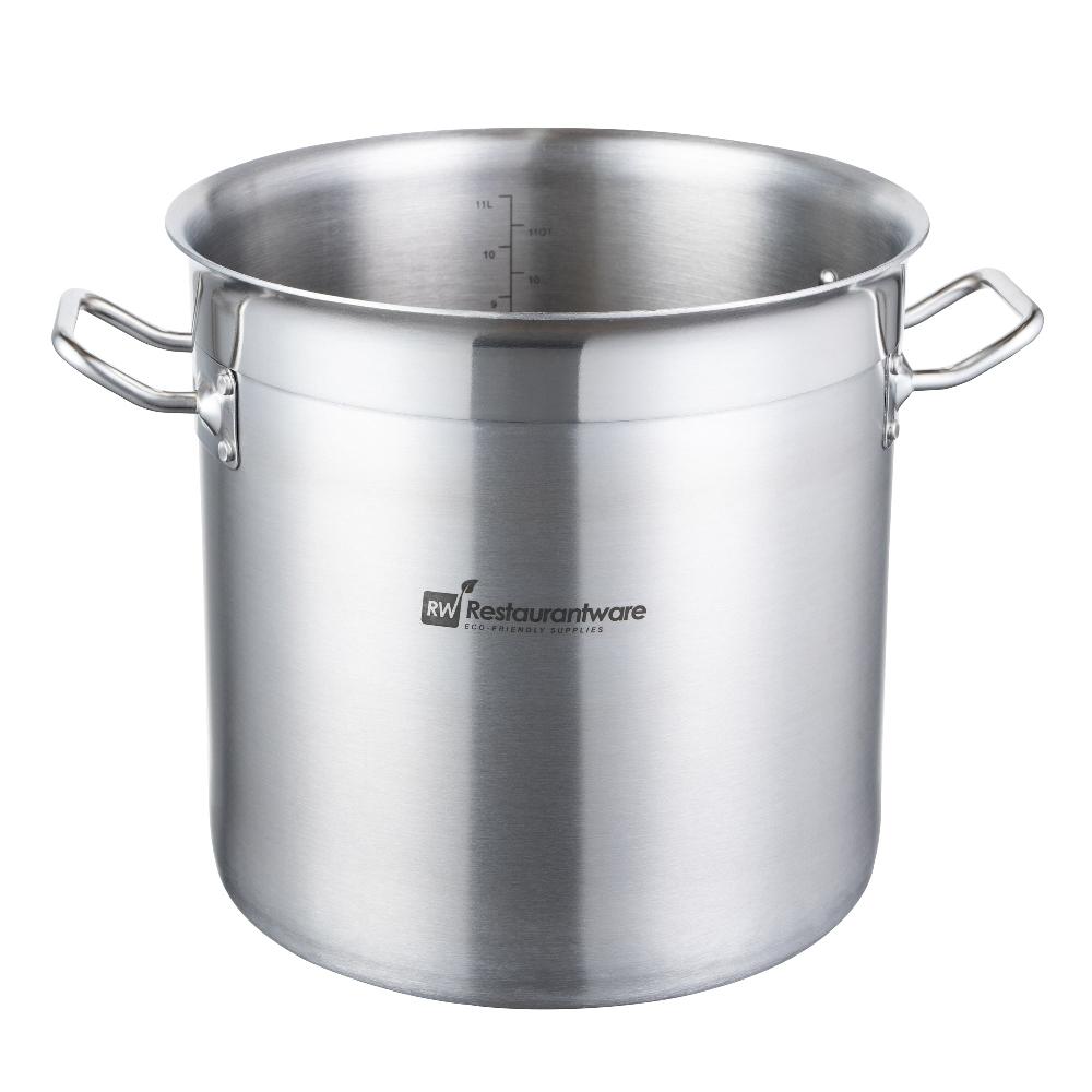 restaurantware Met Lux 13.5 qt Stainless Steel Stock Pot - Induction Ready - 1 count box