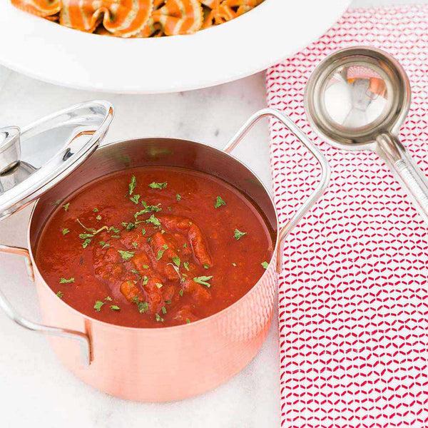 Restaurantware Met Lux 16 Oz Copper Stainless Steel Large Individual Casserole Pot - With Lid - 6 1/2" X 4 1/2" X 3" - 1 Count Box
