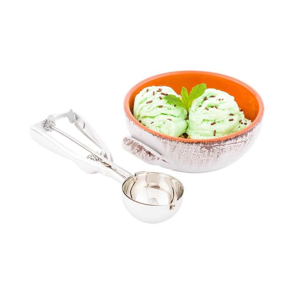 restaurantware Met Lux 2.4 oz Silver Stainless Steel #12 Ice Cream Scoop - 1 count box