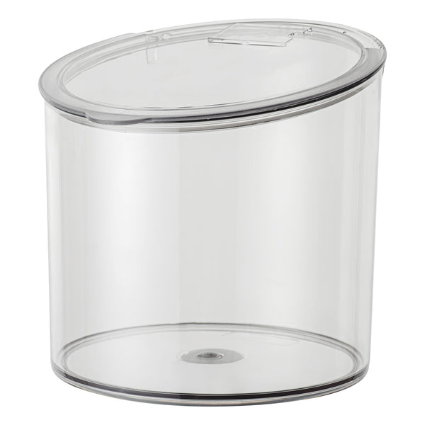 Restaurantware Met Lux 2.6 Gal Clear Plastic Storage Jar - With Hinged Lid - 9 3/4" X 9 3/4" X 8 1/4" - 1 Count Box