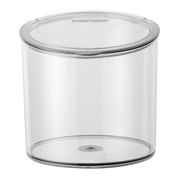 Restaurantware Met Lux 2.6 Gal Clear Plastic Storage Jar - With Hinged Lid - 9 3/4" X 9 3/4" X 8 1/4" - 1 Count Box