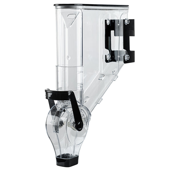 Restaurantware Met Lux 2 Gal Black Plastic Wall Mount Cereal Dispenser - 20 3/4" X 13 3/4" X 4" - 1 Count Box