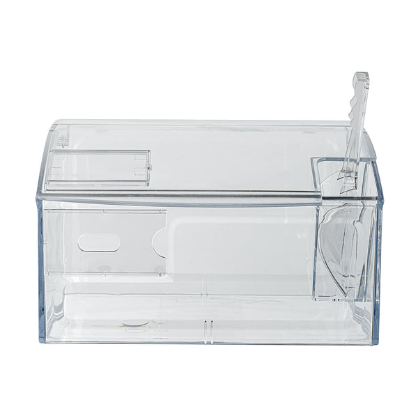Restaurantware Met Lux 2 Gal Clear Plastic Topping Bin - 30 Cup With Scoop - 7" X 9 3/4" X 11 3/4" - 1 Count Box