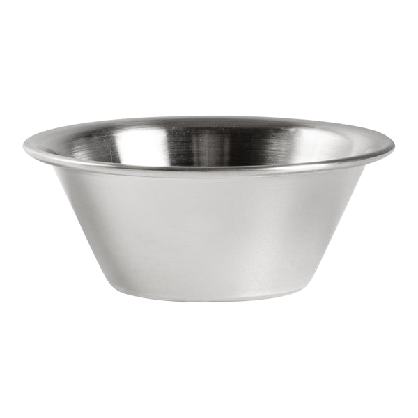 Restaurantware Met Lux 2 Oz Stainless Steel Condiment Cup - 2 3/4" X 2 3/4" X 1" - 10 Count Box