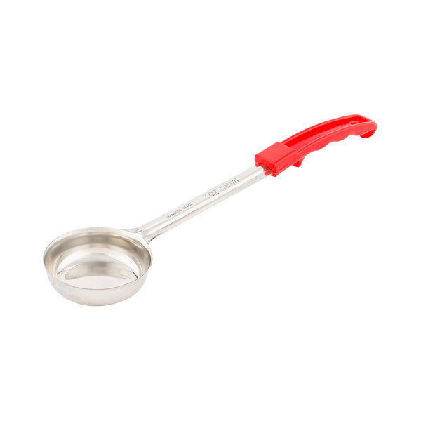 Restaurantware Met Lux 2 Oz Stainless Steel Spoodle - Solid With Red Handle - 1 Count Box