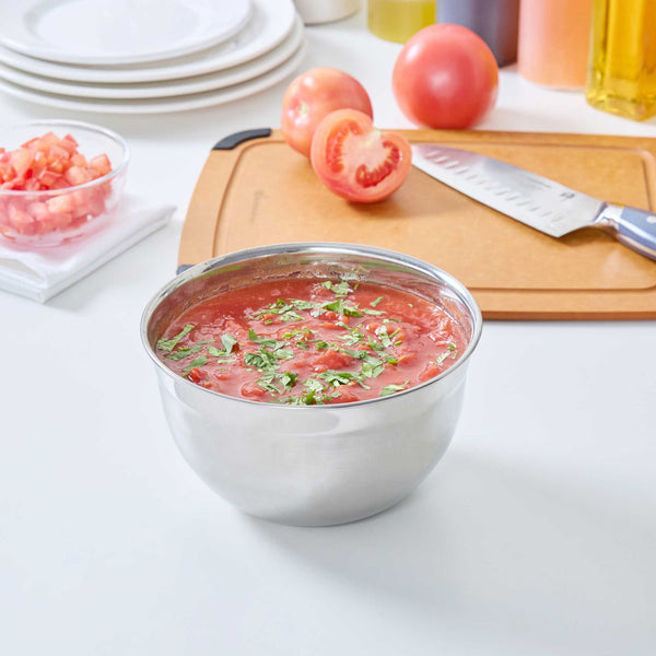 Restaurantware Met Lux 2 Qt Stainless Steel Premium German Mixing Bowl - 1 Count Box