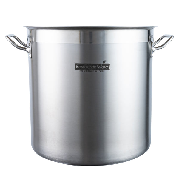 Restaurantware Met Lux 21 Qt Stainless Steel Stock Pot - Induction Ready - 1 Count Box