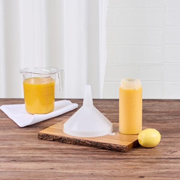 Restaurantware Met Lux 24 Oz White Plastic Funnel - 6 3/4" X 6" X 5 1/2" - 1 Count Box