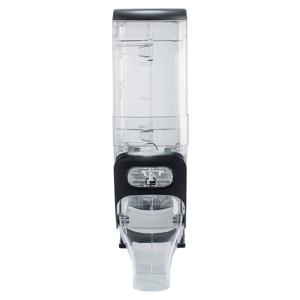 Restaurantware Met Lux 3.5 Gal Black Plastic Cereal Dispenser - With Stand - 22 1/2" X 13" X 6" - 1 Count Box