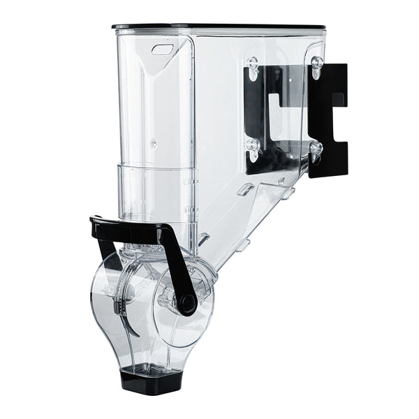Restaurantware Met Lux 3.5 Gal Black Plastic Wall Mount Cereal Dispenser - 20 3/4" X 13 3/4" X 6" - 1 Count Box