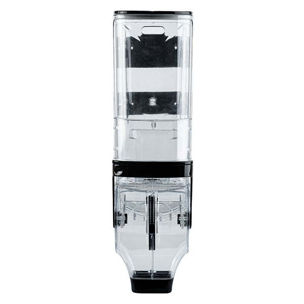 Restaurantware Met Lux 3.5 Gal Black Plastic Wall Mount Cereal Dispenser - 20 3/4" X 13 3/4" X 6" - 1 Count Box