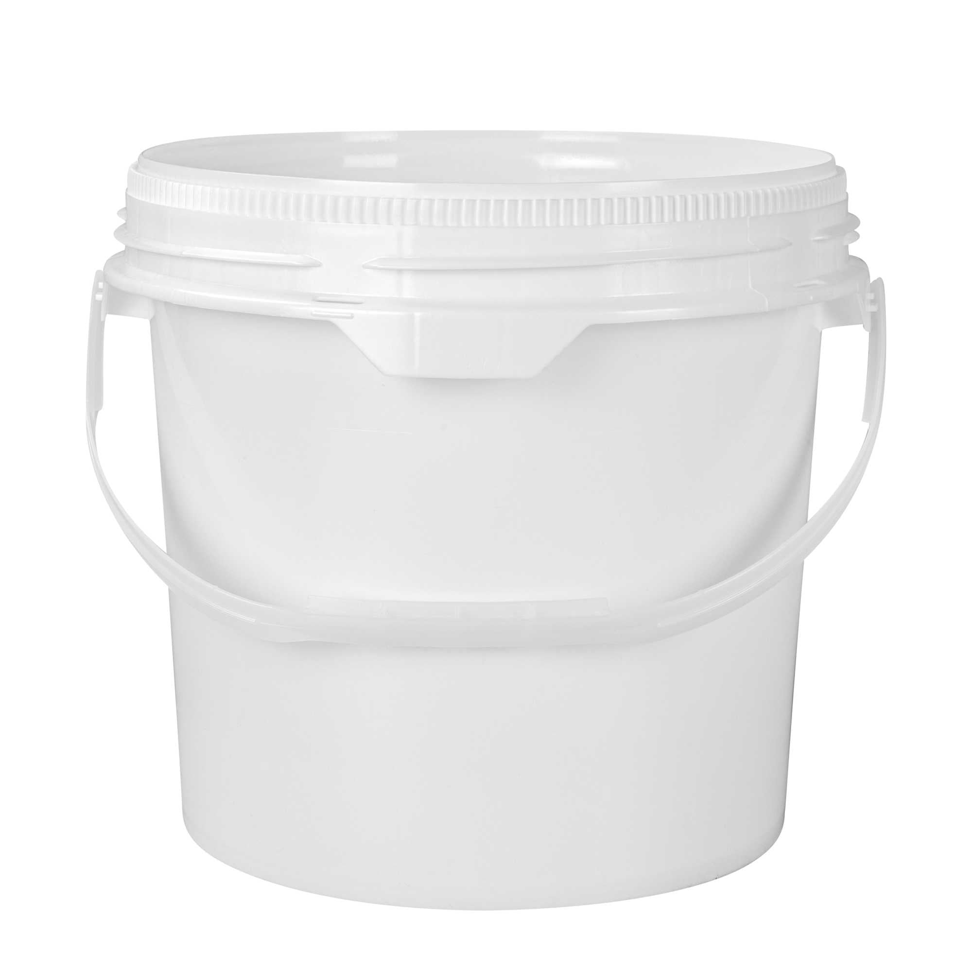 restaurantware Met Lux 3.5 gal Round White Plastic Screw Top Pail - UN Rated - 11 1/4" x 11 1/4" x 11 1/2" - 1 count box