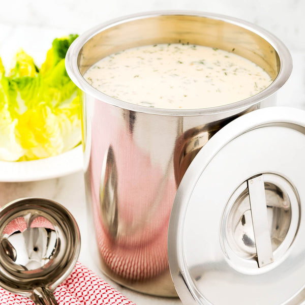 Restaurantware Met Lux 3.5 Qt Stainless Steel Bain Marie Pot - 1 Count Box
