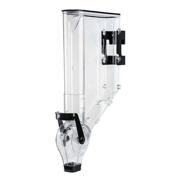 Restaurantware Met Lux 3 Gal Black Plastic Wall Mount Cereal Dispenser - 26 1/2" X 13 3/4" X 4" - 1 Count Box
