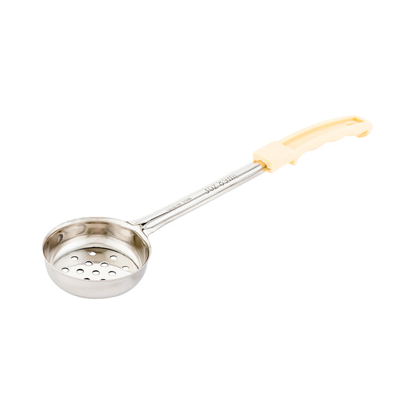 Restaurantware Met Lux 3 Oz Stainless Steel Spoodle - Perforated With Ivory Handle - 1 Count Box